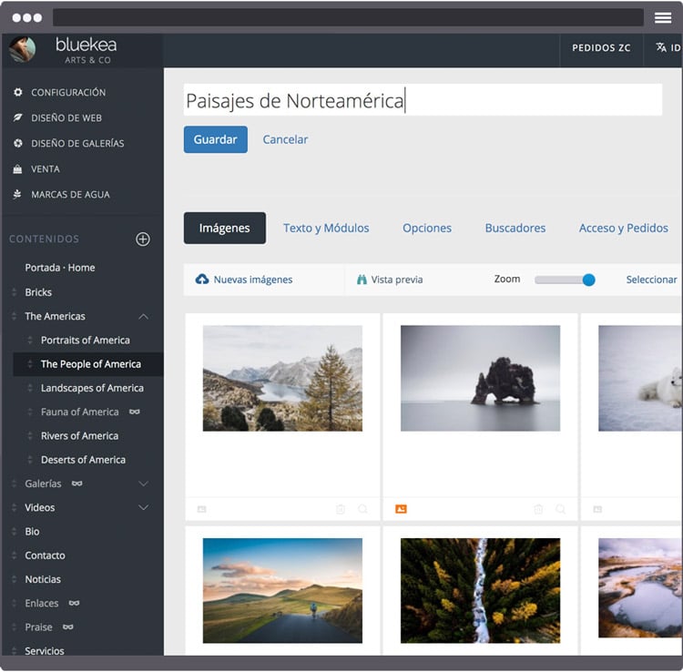 Un panel de control más intuivo en web de bluekea.