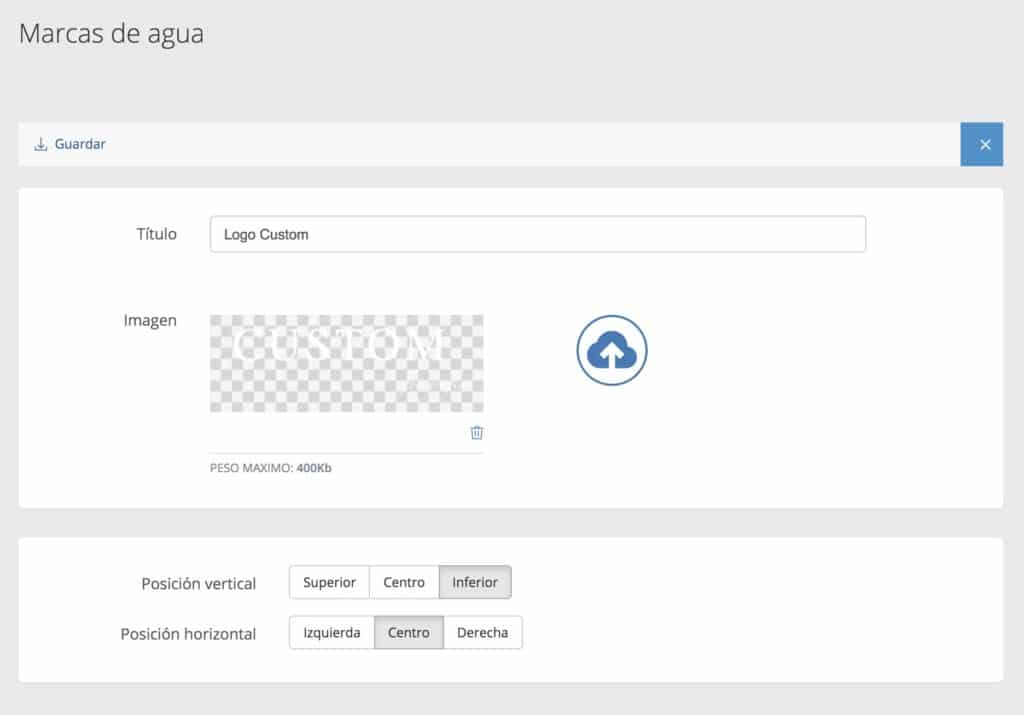 Cómo añadir marcas de agua en tu página web de fotografía en Bluekea.